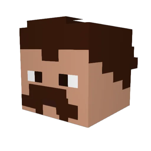 whitewolf1488 Minecraft avatar head, 3D render