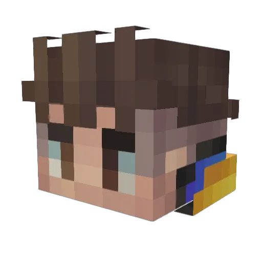 whitewolf712 Minecraft avatar head, 3D render