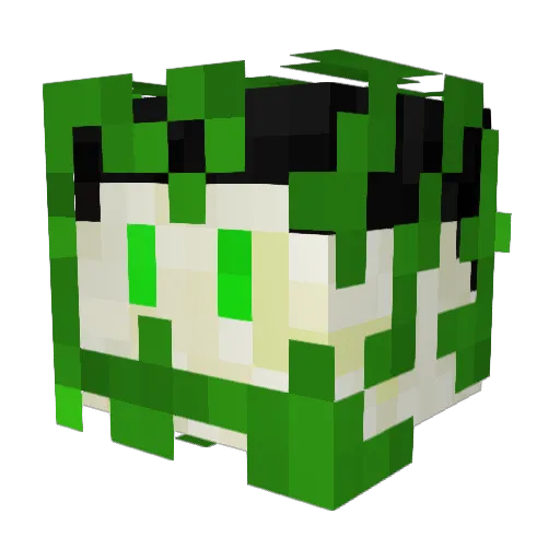whiteworm13 Minecraft avatar head, 3D render
