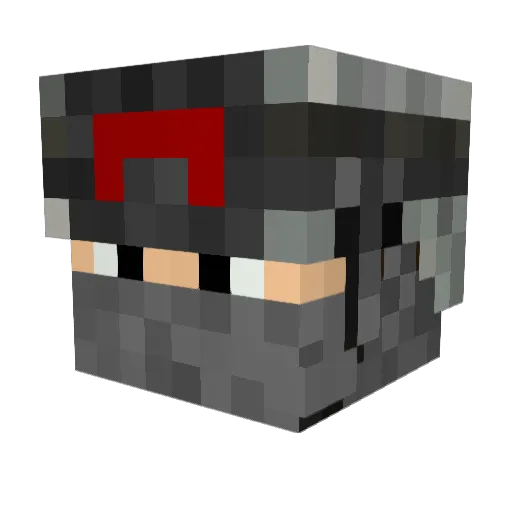 whitex302 Minecraft avatar head, 3D render