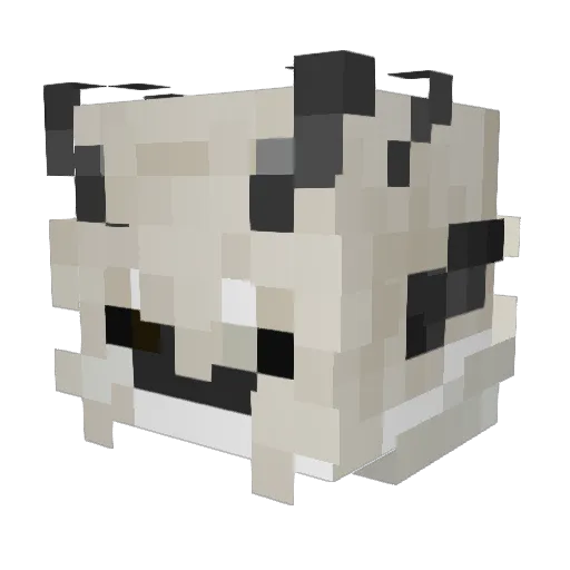 whitie1 Minecraft avatar head, 3D render