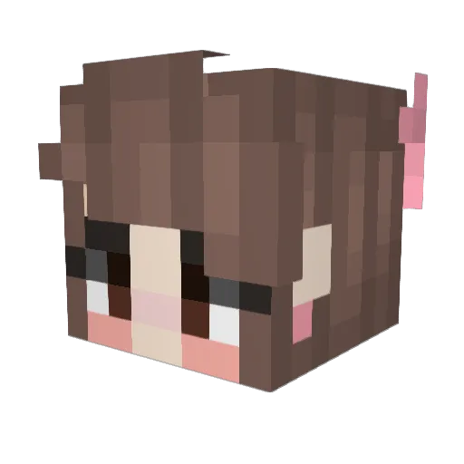 whitkitt Minecraft avatar head, 3D render