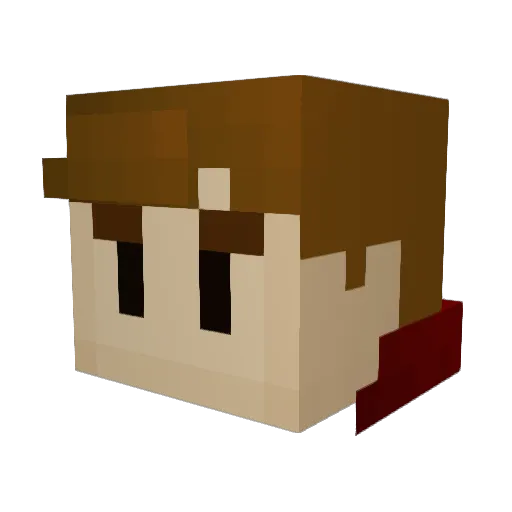 whitty44 Minecraft avatar head, 3D render