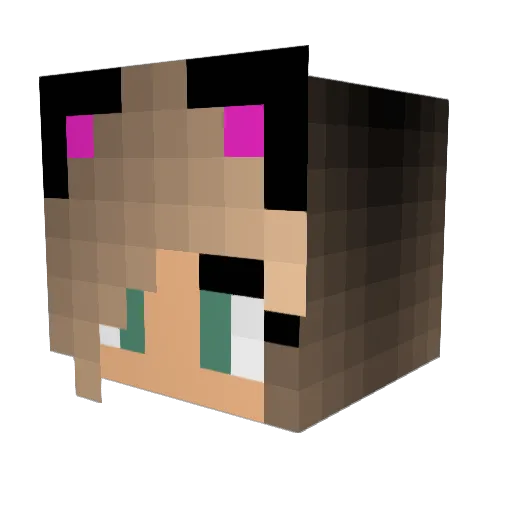whitys Minecraft avatar head, 3D render