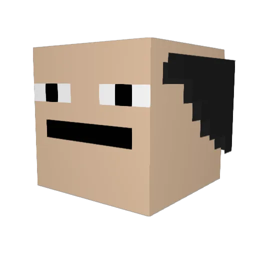 whj0302 Minecraft avatar head, 3D render