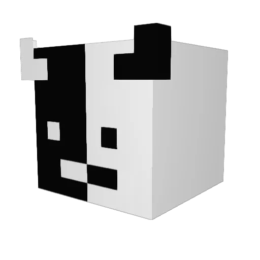 whjg Minecraft avatar head, 3D render