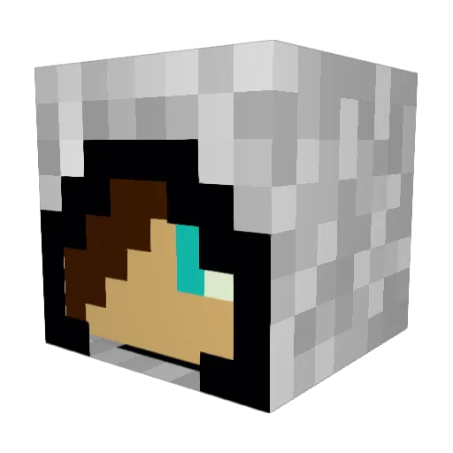 whl159 Minecraft avatar head, 3D render