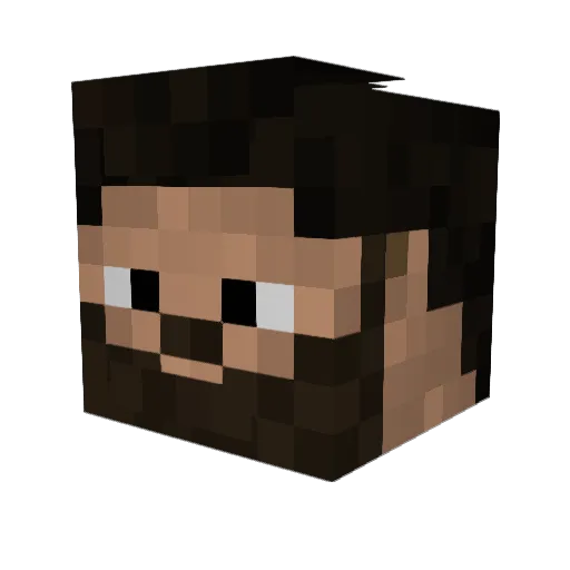 whoXell Minecraft avatar head, 3D render