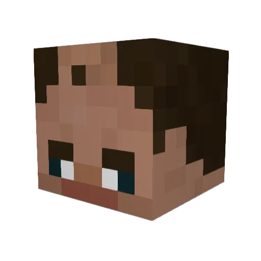 whobob Minecraft avatar head, 3D render