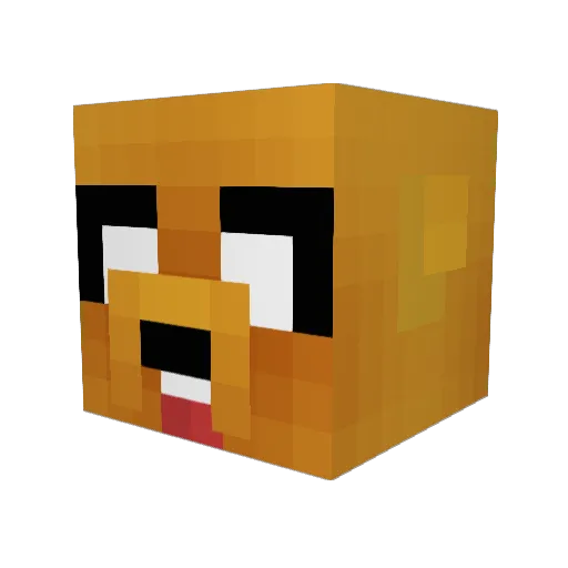 whoisErza Minecraft avatar head, 3D render