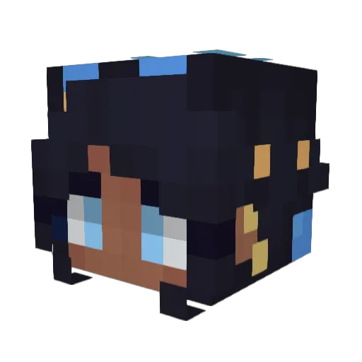 whoisPoutyface Minecraft avatar head, 3D render