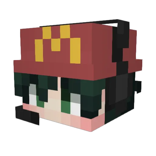 whoisenno Minecraft avatar head, 3D render