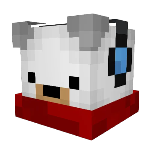whoiskanye Minecraft avatar head, 3D render