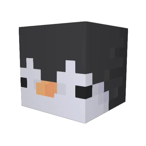whoispingu Minecraft avatar head, 3D render