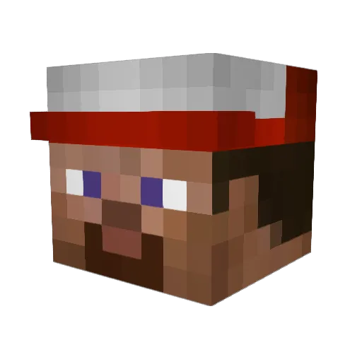 whojo Minecraft avatar head, 3D render