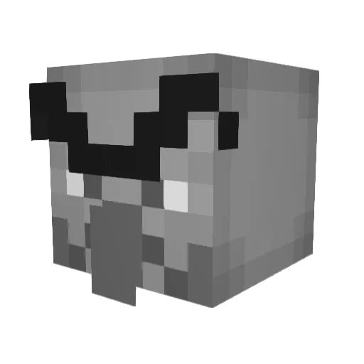 wholine Minecraft avatar head, 3D render
