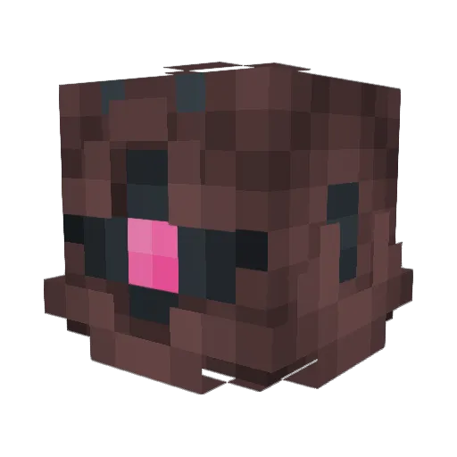 whooom Minecraft avatar head, 3D render