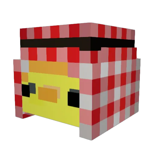 whoops504 Minecraft avatar head, 3D render