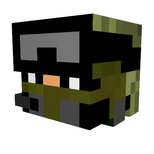 whoops5 Minecraft avatar head, 3D render