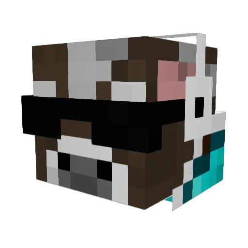 whoos Minecraft avatar head, 3D render