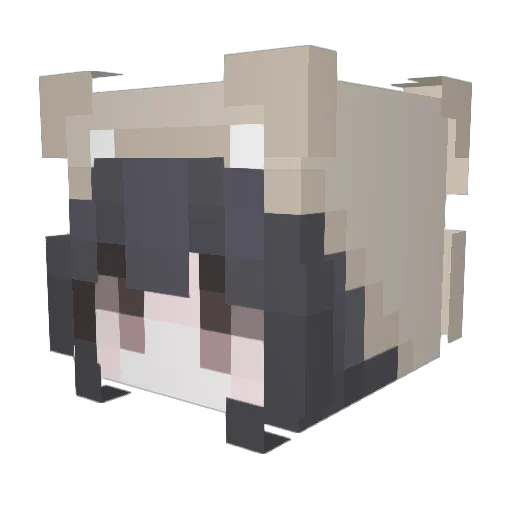 whos_tosai Minecraft avatar head, 3D render