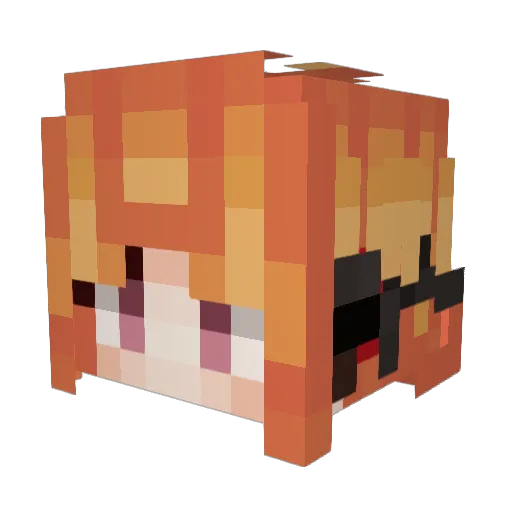 whosangela Minecraft avatar head, 3D render