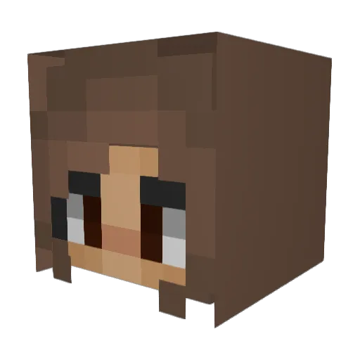 whosglooo Minecraft avatar head, 3D render