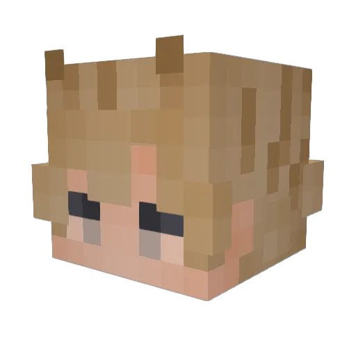 whoskeluski Minecraft avatar head, 3D render