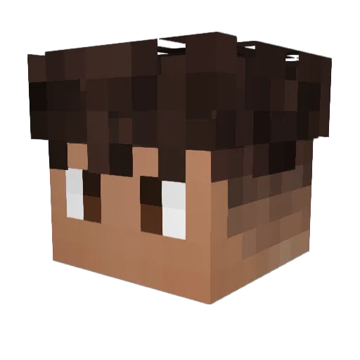 whothunder Minecraft avatar head, 3D render