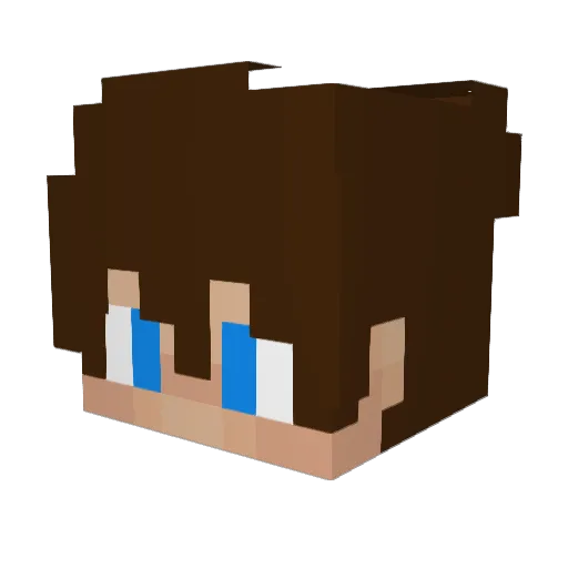 whskr5 Minecraft avatar head, 3D render