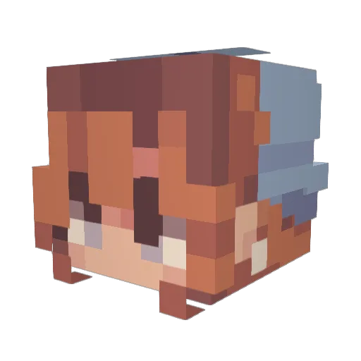 whtenoize Minecraft avatar head, 3D render