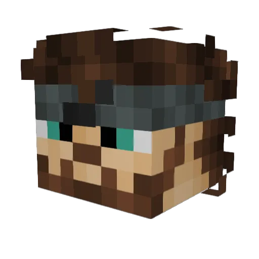whughes Minecraft avatar head, 3D render