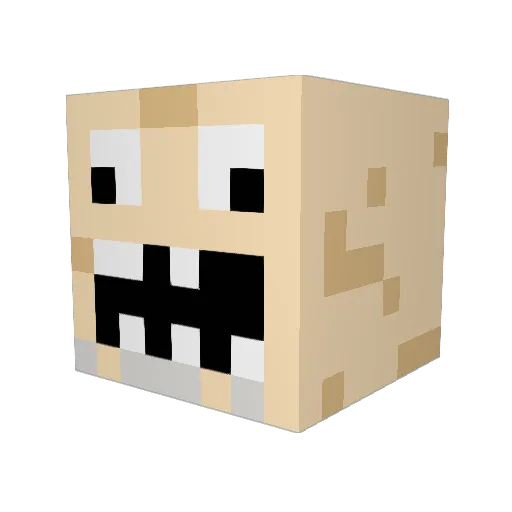 whusup11 Minecraft avatar head, 3D render
