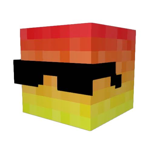 why0410 Minecraft avatar head, 3D render