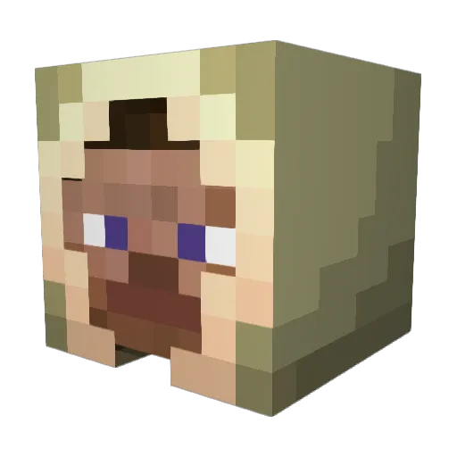 whyJune Minecraft avatar head, 3D render