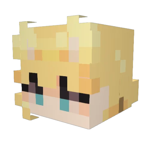whyXZexe Minecraft avatar head, 3D render