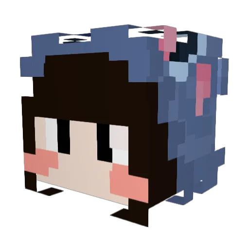 why_potatoes Minecraft avatar head, 3D render