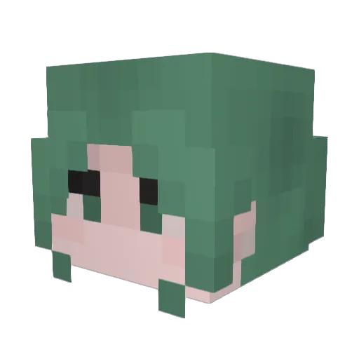 whycon Minecraft avatar head, 3D render