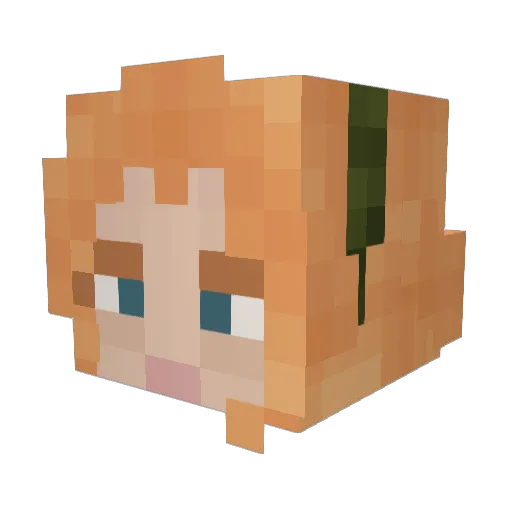 whycourtney Minecraft avatar head, 3D render