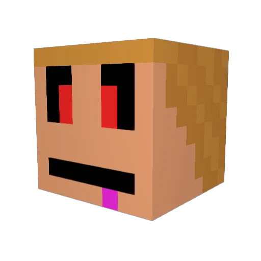 whydowhy Minecraft avatar head, 3D render