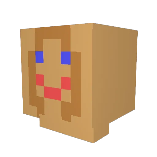 whypeanutdutch Minecraft avatar head, 3D render