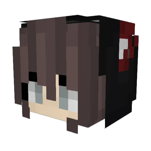 whysaluy Minecraft avatar head, 3D render