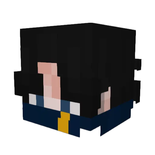 whysk Minecraft avatar head, 3D render