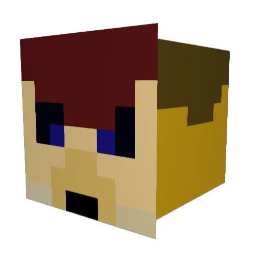 whyski Minecraft avatar head, 3D render