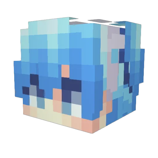 wi_kiki Minecraft avatar head, 3D render
