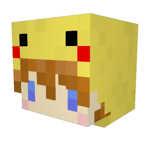 wia_ry Minecraft avatar head, 3D render
