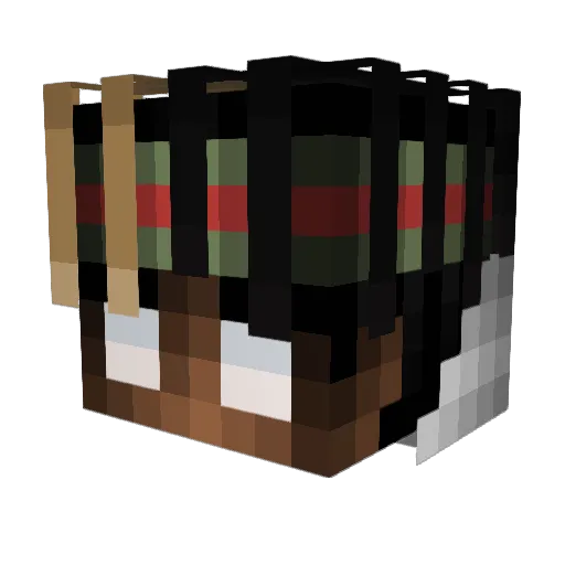 wiaderko_420_ Minecraft avatar head, 3D render