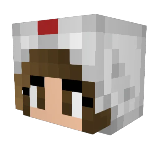 wiboel Minecraft avatar head, 3D render