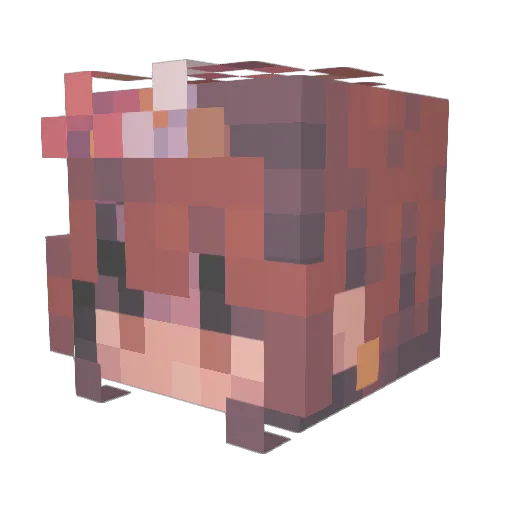 wicecraft Minecraft avatar head, 3D render