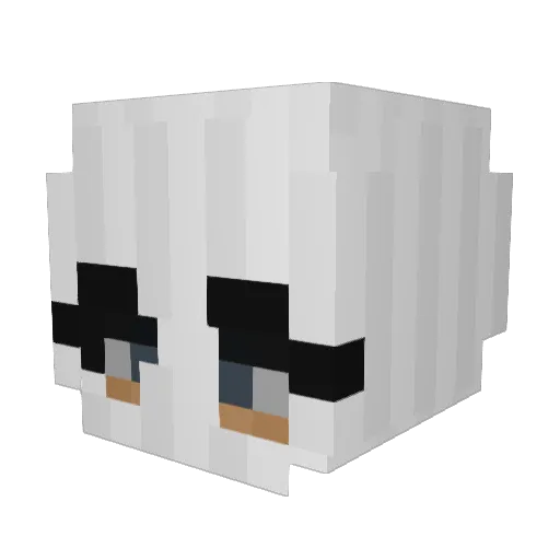 wickaaa Minecraft avatar head, 3D render